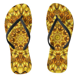 Abstract Antique Art Design  Flip Flops