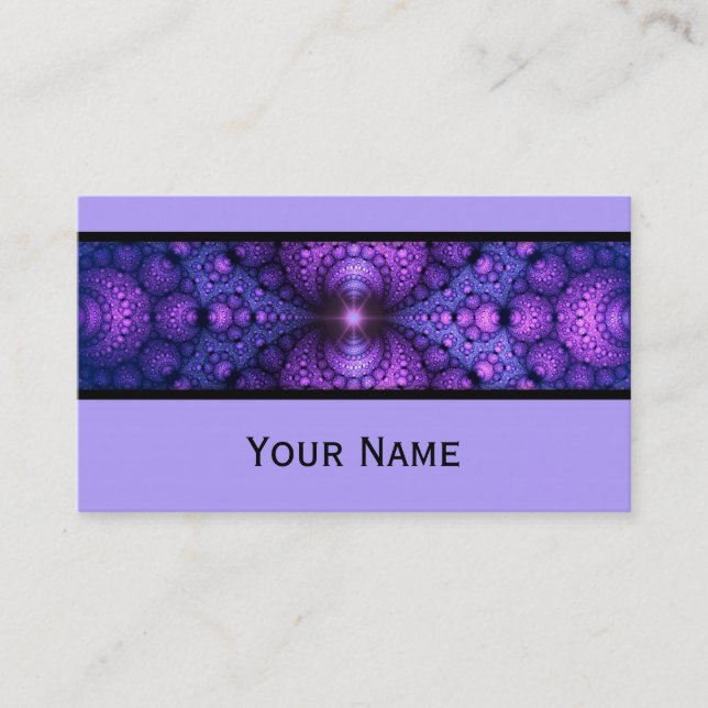 Abstract Apophysis Fractal atom fusion + your text Business Card (Front)