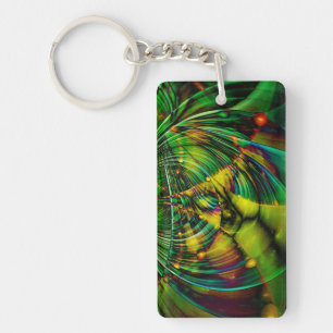 Abstract Apophysis Fractal II Key Ring
