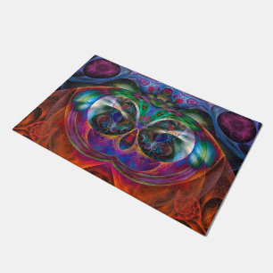 Abstract Apophysis Fractal Owl I + your ideas Doormat