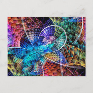Abstract Apophysis Fractal X Postcard
