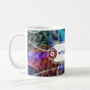Abstract Apophysis Fractal X + your text Coffee Mug
