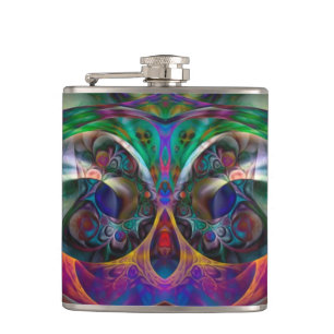 Abstract Apophysis Owl I Hip Flask