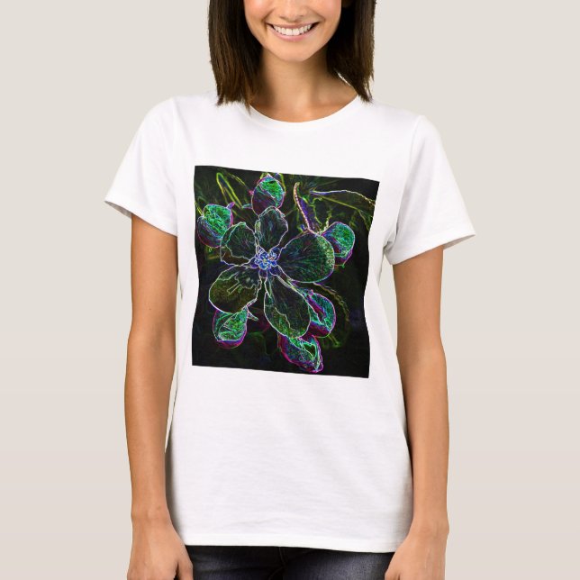 Abstract Apple Blossom ladies baby doll T-Shirt (Front)