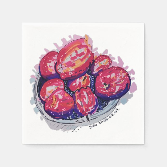 Abstract Apples Napkin (Front)