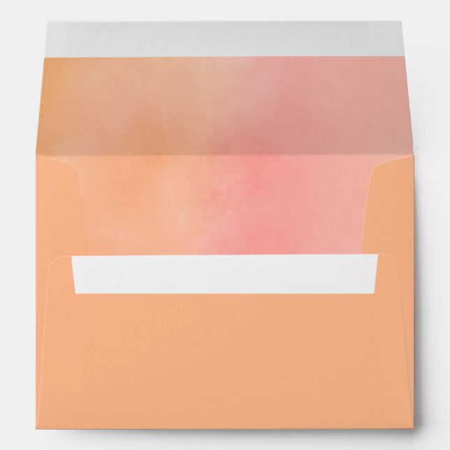 Abstract Apricot peach coloured Envelope (Back (Bottom))