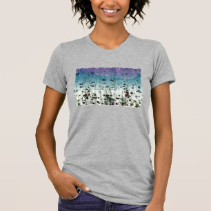 Abstract Aqua Purple and Black Tshirt