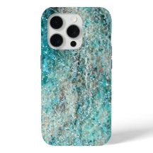 Abstract Aqua Watercolor Flourish