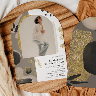Abstract Arch Photo Birthday Any Age  Invitation