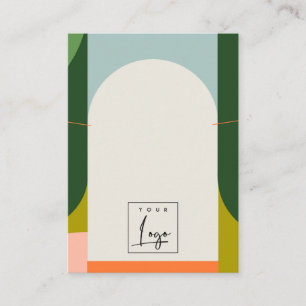 Abstract Arch Retro Colourful Logo Necklace Holder Business Card