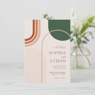 Abstract Arch Wedding Invitation Boho