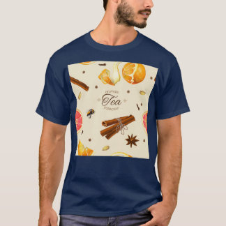 Abstract Aromatic Tea Pattern T-Shirt