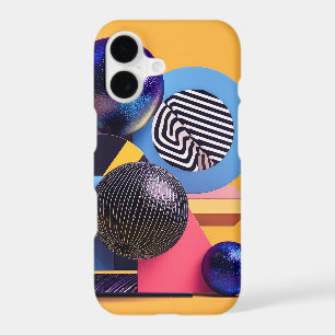 Abstract arrangement with colorful spheres