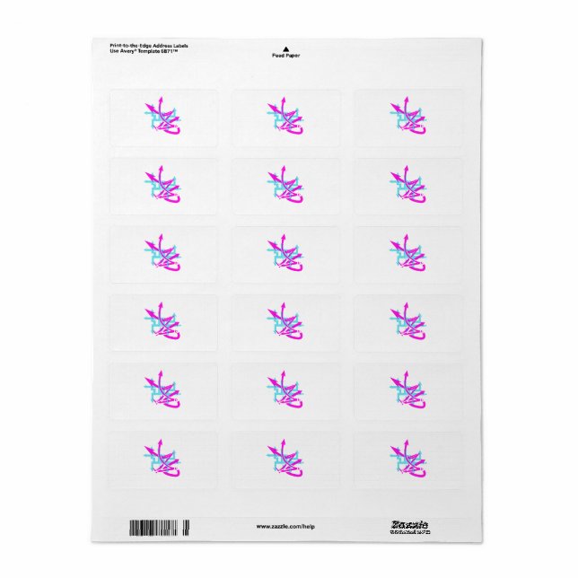 Abstract Arrows Labels (Full Sheet)