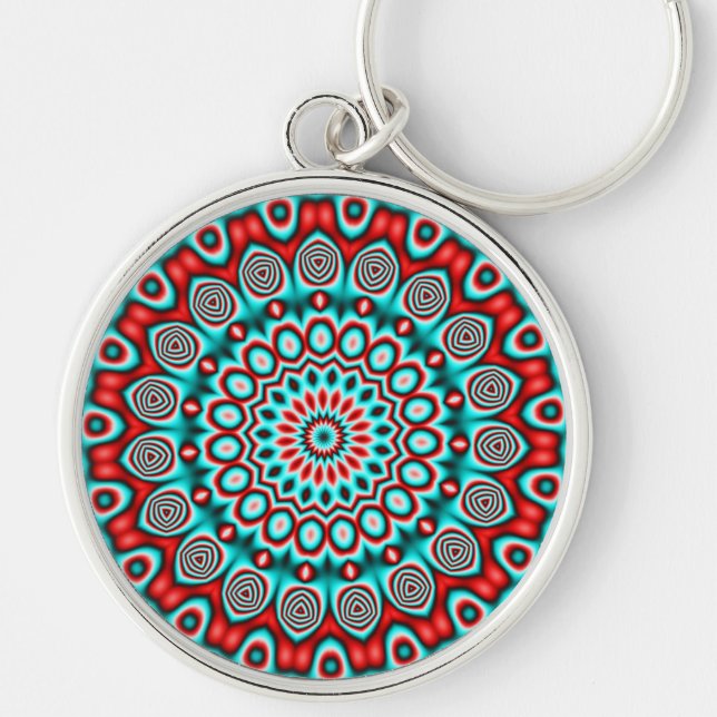 Abstract Art 100 Keychain (Front)
