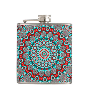 Abstract Art 100 Wrapped Flask