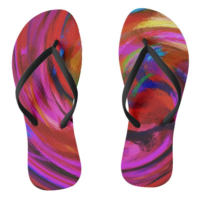 Abstract Art #14 Flip Flops (Footbed)