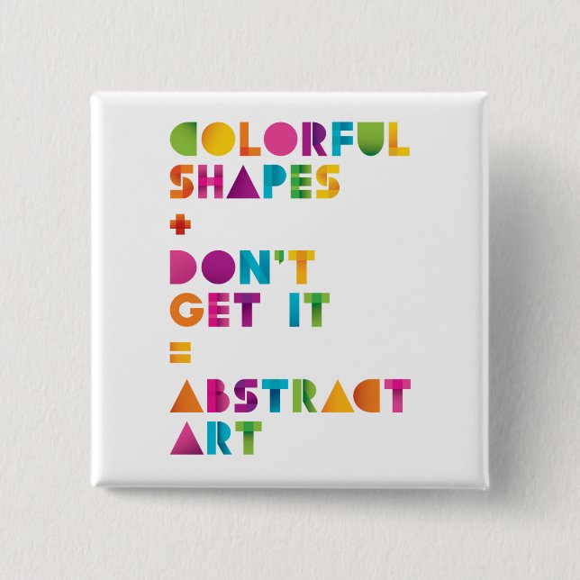 Abstract Art 15 Cm Square Badge (Front)