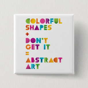 Abstract Art 15 Cm Square Badge