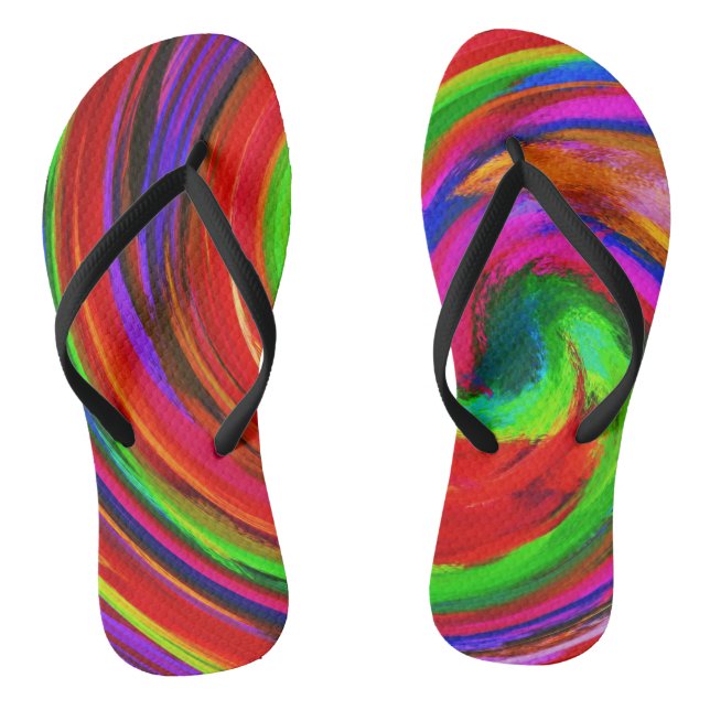 Abstract Art #25 Flip Flops (Footbed)