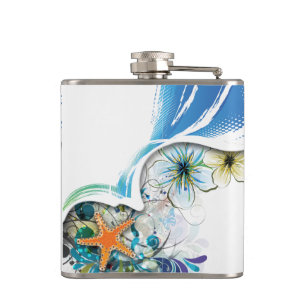 Abstract Art 30 Wrapped Flask