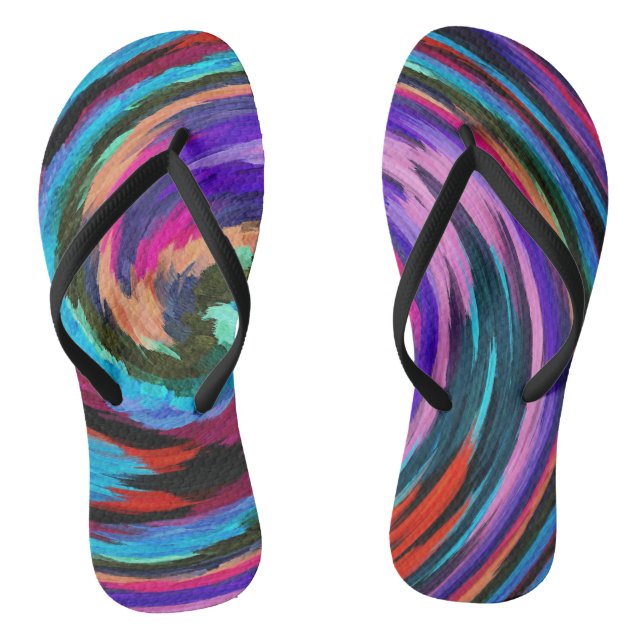Abstract Art #40 Flip Flops (Footbed)