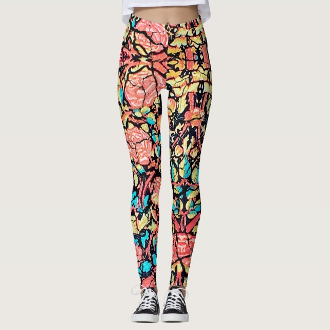 Abstract Art 802 Leggings (Front)
