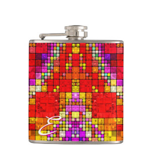 Abstract Art 93A Wrapped Flask