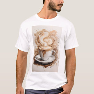 Abstract Art - A cup of hot cappuccino melted T-Shirt