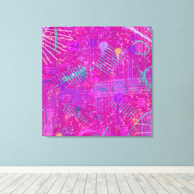 Abstract Art: A Real Personality  Canvas Print (Insitu(Wood Floor))