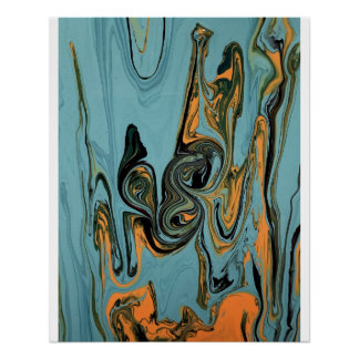 Abstract art, abstract brushstroke poster