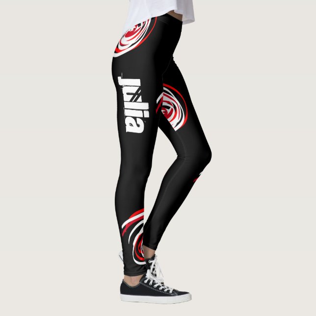 Abstract Art Add Your Name Julia Leggings (Right)