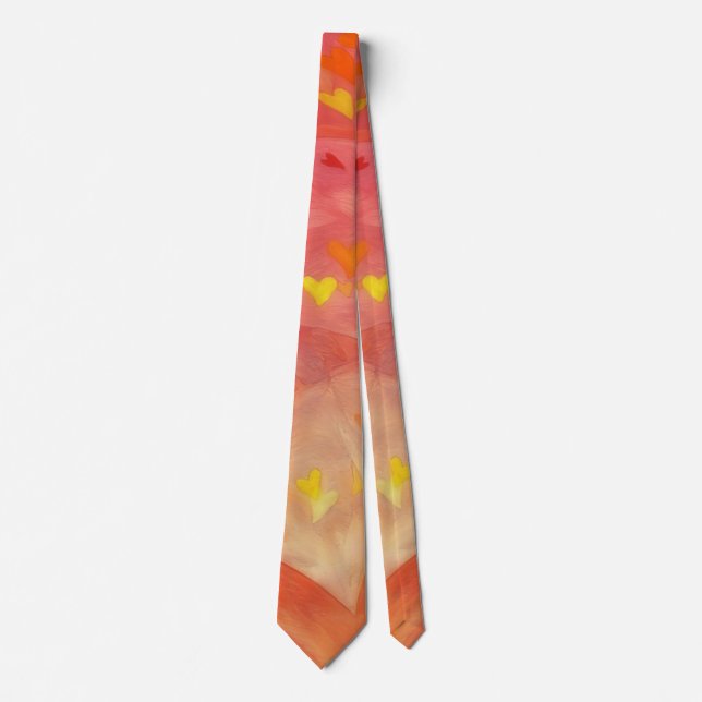 Abstract Art and Hearts Love Cool Tie (Front)