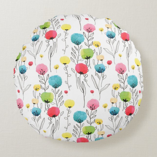 abstract, art, artistic, backdrop, background, bea round cushion (Front)
