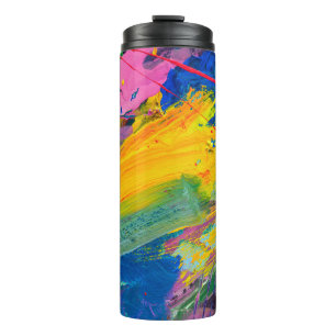 Abstract art background. Hand-painted background. Thermal Tumbler