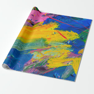 Abstract art background. Hand-painted background.  Wrapping Paper