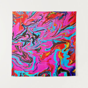 Abstract Art, Background, Hand Painting, Fluid Ar Tapestry