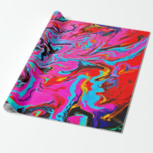 Abstract Art, Background, Hand Painting, Fluid Ar Wrapping Paper
