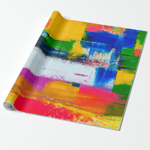 Abstract art background. Modern art. Multicolored Wrapping Paper