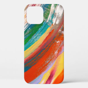 Abstract art background oil paint brush strokes. o iPhone 12 case