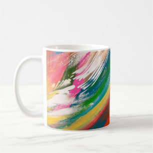Abstract art background oil paint brush strokes. o coffee mug