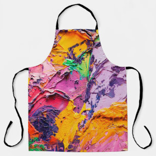 Abstract art background. Oil painting on canvas. M Apron