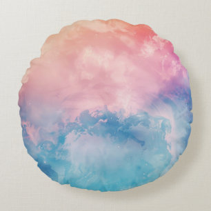Abstract Art Background Wallpaper Round Cushion