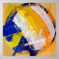 Abstract Art Beach Volleyball