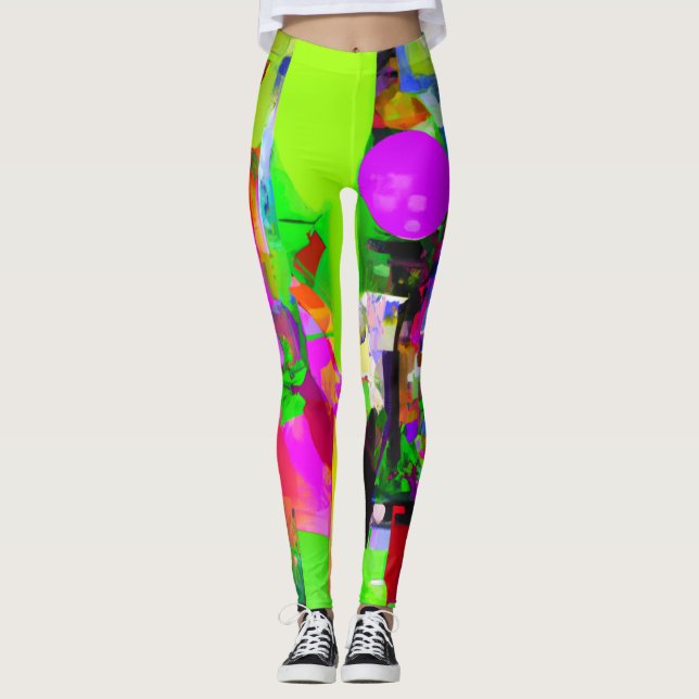 Abstract art beautiful Leggings (Front)
