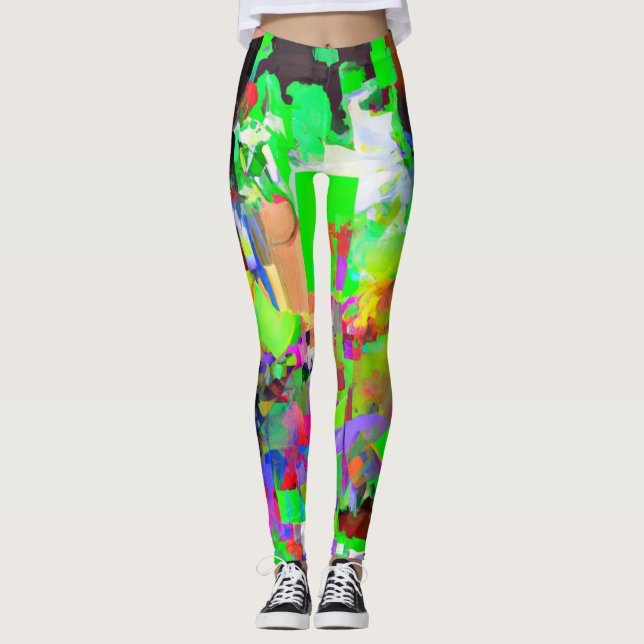 Abstract art beautiful Leggings (Front)