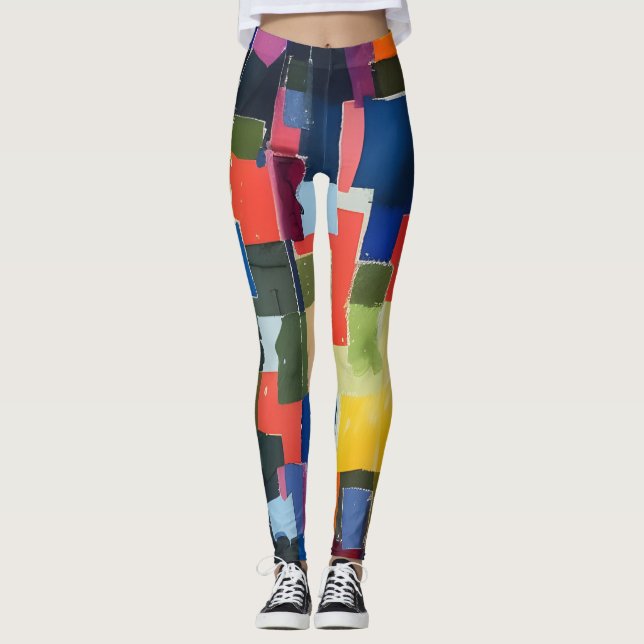 Abstract art beautiful Leggings (Front)