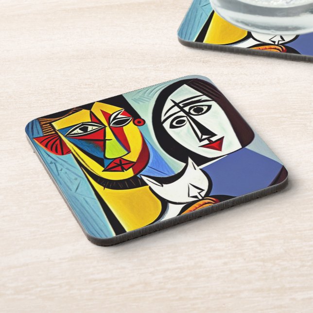 Abstract Art Beverage Coaster (Left Side)