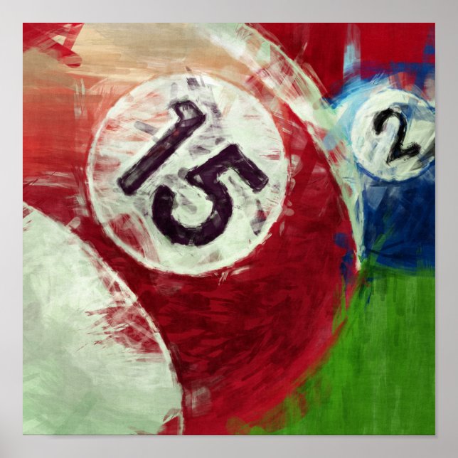 Abstract Art Billiards 15 2 Poster (Front)