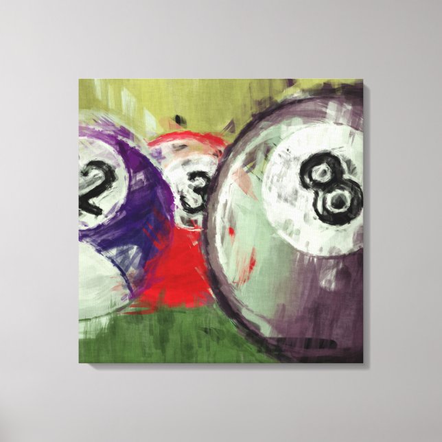 Abstract Art Billiards Canvas Print (Front)